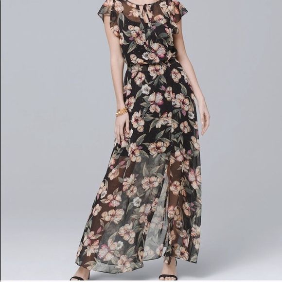 WHBM Floral Maxi Dress - Picture 2 of 8